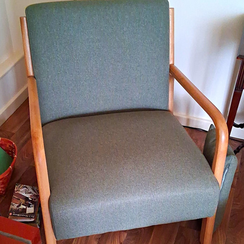 Green upholstered wooden - upholstered,