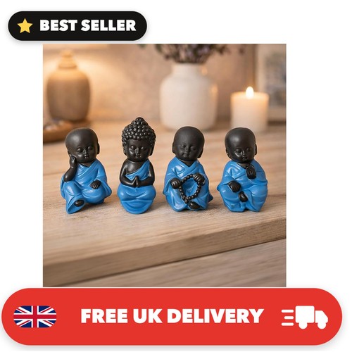 Set mini buddha monk - of, 4