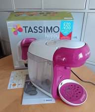 Bosch TASSIMO Happy TAS1001GB Coffee Machine - Purple & White