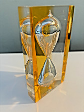 Lucite egg timer amber-colour