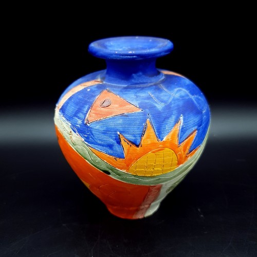 Vintage spanish vase sun sky - vase,