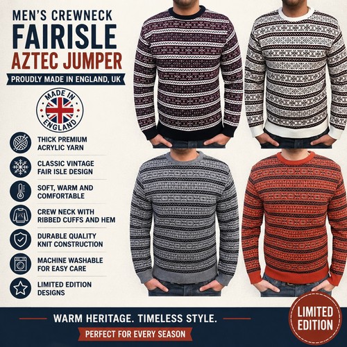 Mens vintage fairisle jumper - mens,