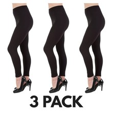 3 Pack Womens Black High Waist