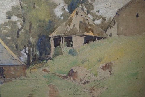 Original watercolour farm - original,