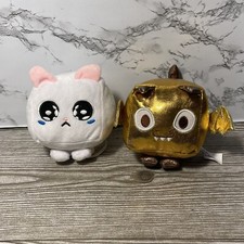 Pet Simulator X Mystery Box 4” Plush Set of 2 Golden  Dragon Crying Cat No Codes