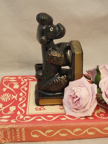 Black poodle bookend mcm - black,