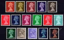 1967 Machin Pre-Decimal Set of 16 Low Value Definitive SG723-744 Unmounted Mint
