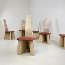 Gplan Seasons Vintage Extending Round White Ash Dining Table and 6 Chairs