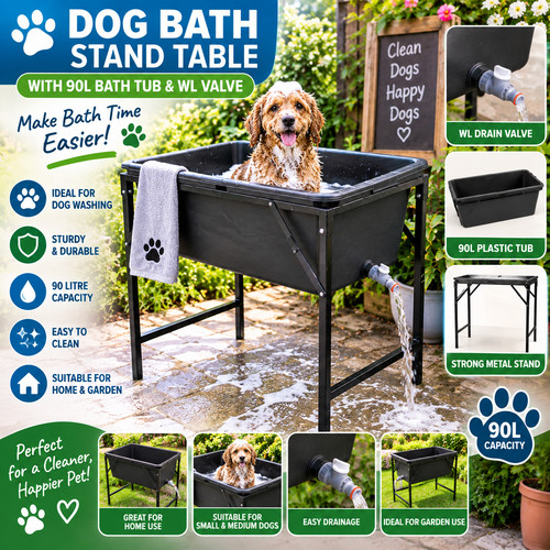 Foldaway dog wash bath with - dog,