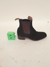 R.M Williams Adelaide Cuban Heel Boots in Suede Pre-Loved 27cm Sole 