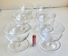 Set of 6 Vintage Etched