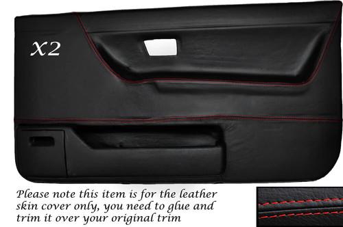 Red stitch front door card - stitch,