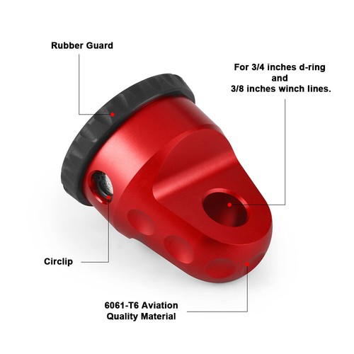 Winch rope guide link - guide,