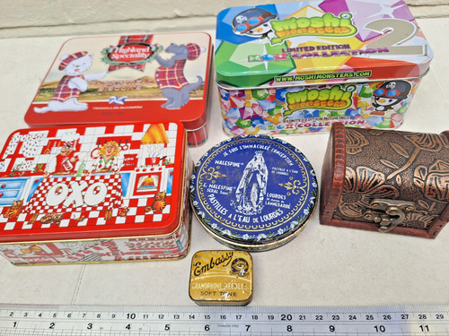 Joblot bundle old - old, tins
