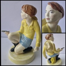 Vtg Porcelain Child Figurine