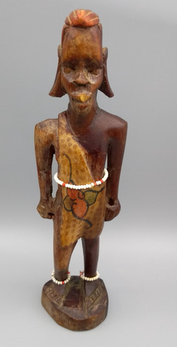 Maasai african wooden figure - maasai,