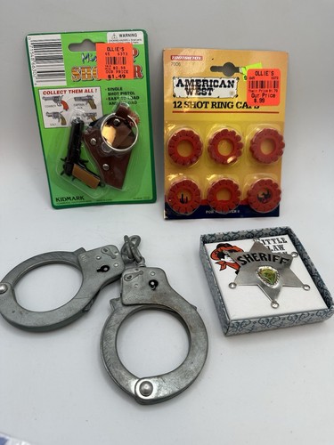 Vintage metal toy handcuffs - vintage,