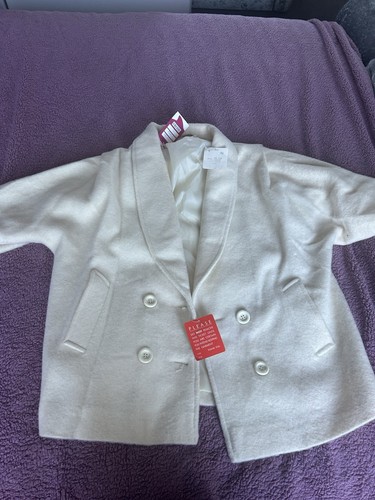 Pure wool made coat cream - pure,