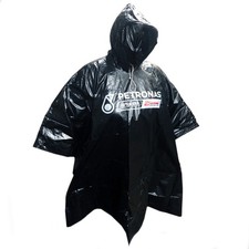 Rain Poncho Black Bicycle Bike Waterproof Raincoat Cover Cape & Hood Cycling