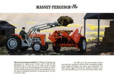 Vintage Massey Ferguson 35 Tractor & Muck Spreader Poster Brochure Art Print A3
