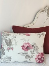 Laura Ashley Designer Cushion Cover "ROSES CASSIS" Fabric