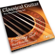Nylon Classical Guitar String Set Hard Tension - Adagio Pro - Pack Of 6 Strings