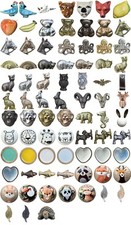 Cupboard knobs nursery knobs handles drawer pulls Ceramic and iron animal knob