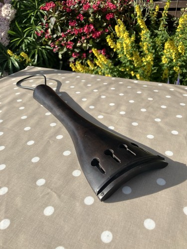 Double bass ebony tailpiece - double,