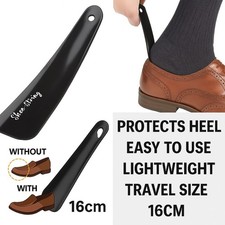 Black Plastic Shoe Horn 16cm