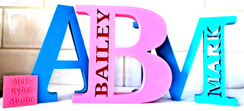 Custom printed letters - 3d,