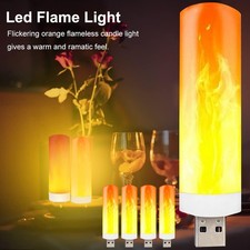 1-4 Pack USB LED Flame Effect