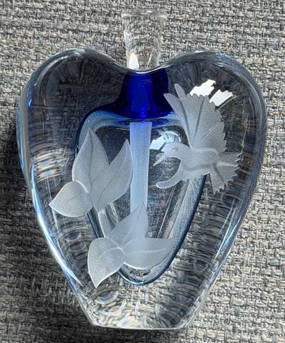 Blue crystal zellique signed - crystal,
