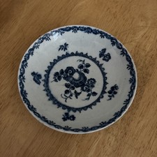 Early Worcester Tea Bowl and Saucer Flower Pattern