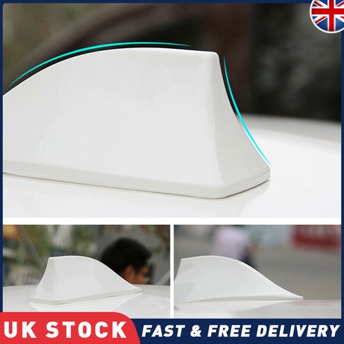 White car auto shark fin - shark, roof