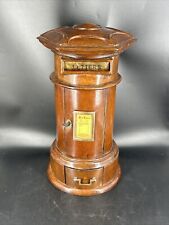 Antique Victorian Style Manor House Mahogany Wood Post Box