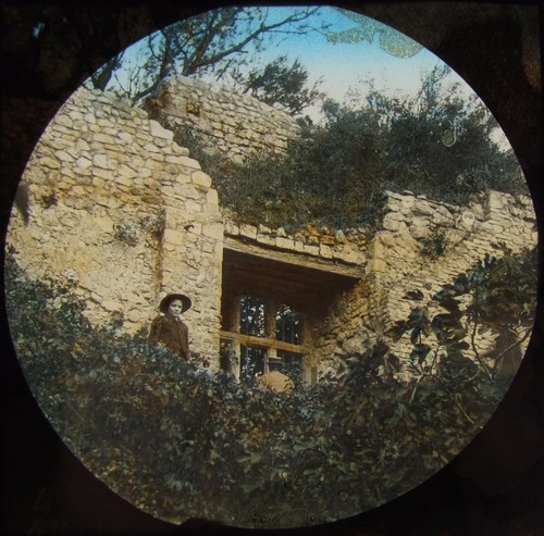Glass magic lantern slide - glass,