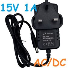 15V 1A  AC/DC Power Supply Adapter Jack UK plug Converter Charger 5.5mm*2.1mm