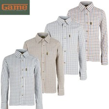Kids Boys Game Tattersall One Pocket Casual Long Sleeve Collared Check Shirt
