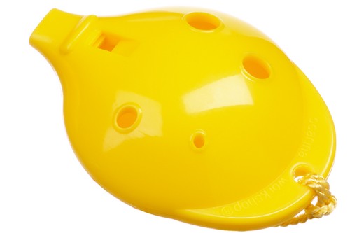 Plastic ocarina yellow - plastic,