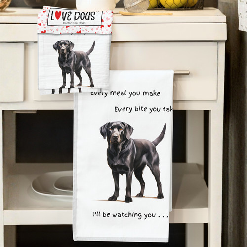 Black labrador dog gift - gift, tea