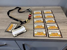 WARHAMMER GAMES WORKSHOP LANYARD PASS CARD & INVITATION CARDS PIN BADGES JOBLOT
