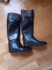 Aigle Rubber Riding Boots With Brown Tops. Size 6 (39)