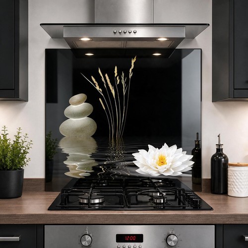 Printed glass kitchen - glass,