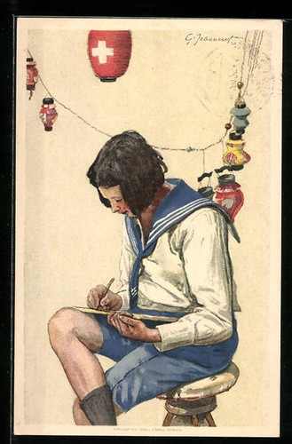 Artist postcard swiss - postcard, federal