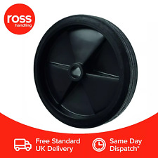 Hard Wearing Solid Rubber Wheel Black Plastic Centre 100mm Dia. 10mm Bore UK
