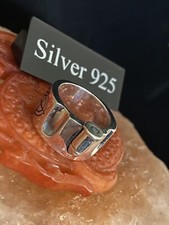 Solid Silver Bullet belt  ,, Wide Thick Band