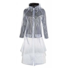 HKM Adults Transparent Rain Coat with Side Splits