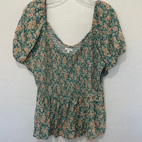 Maurices green floral blouse - maurices,