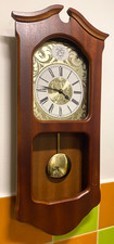 Vintage Tempus Fugit abbey  Wooden quartz Wall Clock with pendulum