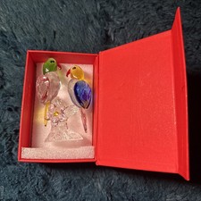 Crystal Couple Parrot Statue